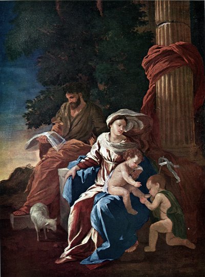 Die Heilige Familie mit Johannes dem Täufer von Nicolas Poussin